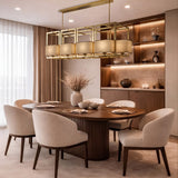 Vixon Modern Linear Fabric Shade Chandelier