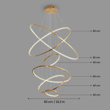 Interstellar 6-Ring Double Height Chandelier