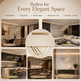 Skylar Gold Modern LED Linear Chandelier
