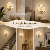 Vine Modern Crystal Leaf Halo LED Wall Lamp