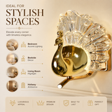 Morika Modern Peacock Crystal Feather Wall Lamp