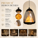Fira Black Glass Pendant Light
