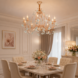Rosy Modern Gold LED Chandelier