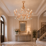 Rosy Modern Gold LED Chandelier