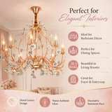 Rosy Modern Gold LED Chandelier