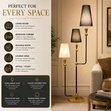 Trivana Modern Designer 3-Shade Floor Lamp