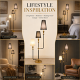 Trivana Modern Designer 3-Shade Floor Lamp