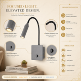 Lifra Grey LED Wall Lamp
