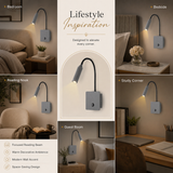 Lifra Grey LED Wall Lamp