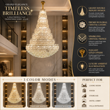 Savron Double Height Crystal Chandelier