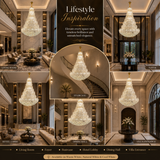 Savron Double Height Crystal Chandelier