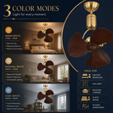 Boreal Gold 3 Wooden Blade Ceiling/Wall Fan