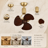 Boreal Gold 3 Wooden Blade Ceiling/Wall Fan