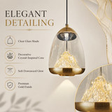 Fira Gold Glass Pendant Light