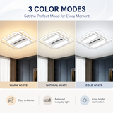 Vistora Modern Square Bladeless LED Fan Chandelier
