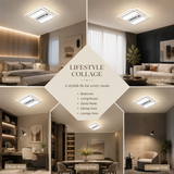 Vistora Modern Square Bladeless LED Fan Chandelier