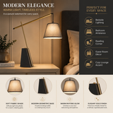 Gravix LED Table Lamp with Premium Fabric Drum Shade