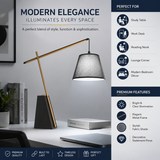 Gravix LED Table Lamp with Premium Fabric Drum Shade
