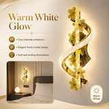 Twisora S-Shaped Crystal Flower LED Wall Lamp