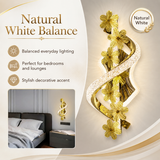 Twisora S-Shaped Crystal Flower LED Wall Lamp