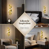 Twisora S-Shaped Crystal Flower LED Wall Lamp