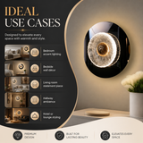 Solaris Black Textured Crystal wall Lamp
