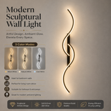 Eklara  Modern Dual Wave Decorative LED Wall Light