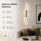Eklara  Modern Dual Wave Decorative LED Wall Light