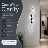 Eklara  Modern Dual Wave Decorative LED Wall Light