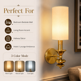 Nexar Modern Cylindrical Fabric Glass LED Wall Lamp