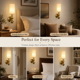 Nexar Modern Cylindrical Fabric Glass LED Wall Lamp