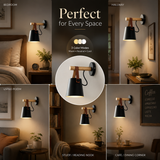 Black Leather Wall Lamp