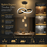 Regal Twisting Ribbon LED Chandelier Light