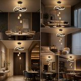 Regal Twisting Ribbon LED Chandelier Light