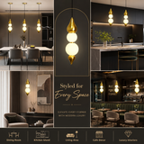 Droplet Frosted Glass Globe LED Pendant Light