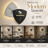 Riven Modern Analog Wall Clock Lamp