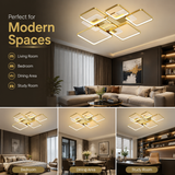 Zest Gold Smart Voice Assist LED Chandelier