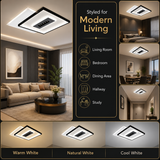 Square Plaza Smart Modern LED Ceiling Light
