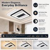 Square Plaza Smart Modern LED Ceiling Light