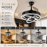 Cross LED Smart Voice Assist Fan Chandelier