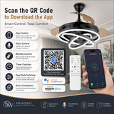 Cross LED Smart Voice Assist Fan Chandelier