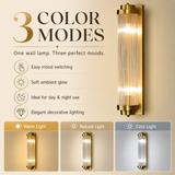 Kaira Modern Fluted Glass Designer LED Wall Light