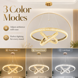 Brielle Gold Modern LED Chandelier