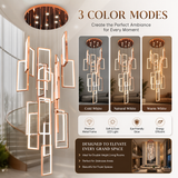 Nevan Double Height Smart Modern LED Chandelier