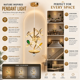 Tia Luxury Crystal Leaf Pendant Light