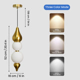 Droplet Frosted Glass Globe LED Pendant Light