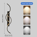Eklara  Modern Dual Wave Decorative LED Wall Light