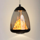 Fira Black Glass Pendant Light