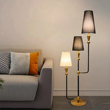 Trivana Modern Designer 3-Shade Floor Lamp