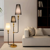 Trivana Modern Designer 3-Shade Floor Lamp